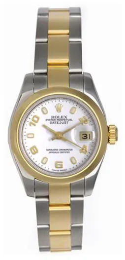 Rolex Datejust 179163 26mm Yellow gold and stainless steel White
