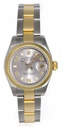 Rolex Datejust 179163 26mm Yellow gold and stainless steel Silver