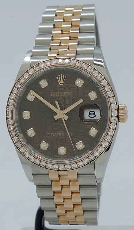 Rolex Datejust 36 126281RBR 36mm Stainless steel and rose gold Brown
