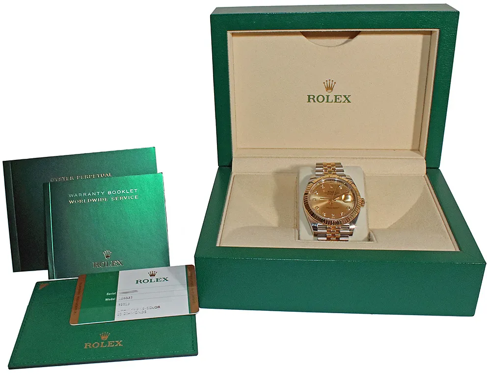 Rolex Datejust 41 126333 41mm Yellow gold and Stainless steel Champagne