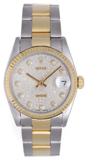 Rolex Datejust 68273 31mm Yellow gold and stainless steel Silver