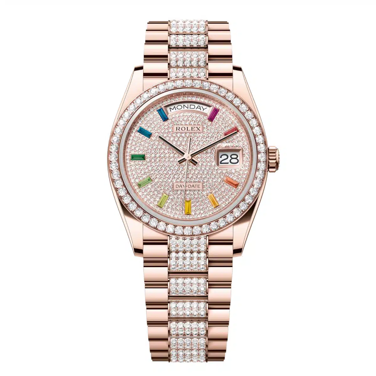 Rolex Day-Date 128345RBR-0043 36mm Everose gold White