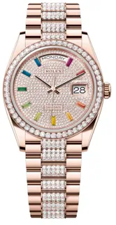 Rolex Day-Date 128345RBR-0043 Everose gold White