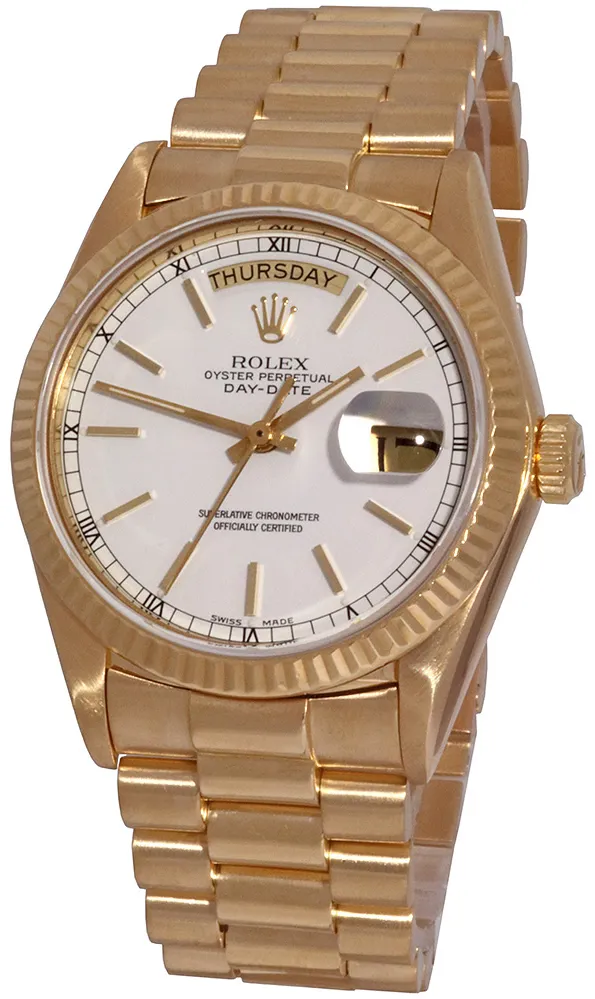 Rolex Day-Date 36 18038 36mm Yellow gold and 18k yellow gold White 1