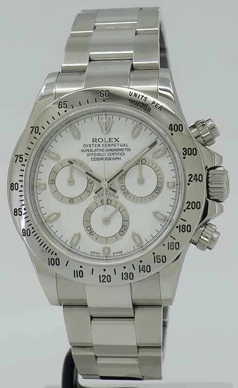 Rolex Daytona 116520 40mm Stainless steel White