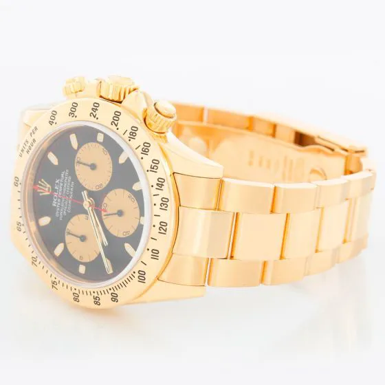 Rolex Daytona 116528 40mm Yellow gold Black 1