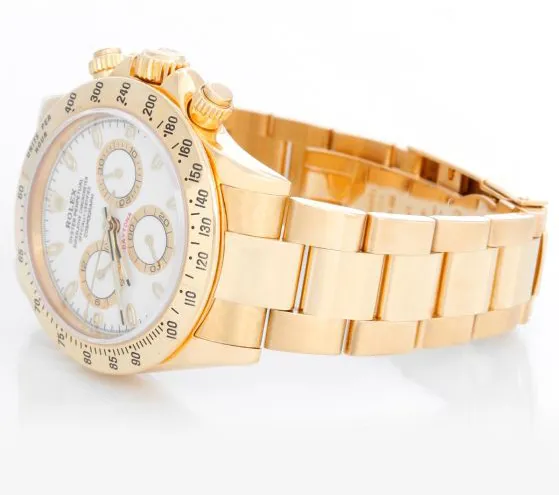 Rolex Daytona 116528 40mm Yellow gold White 1