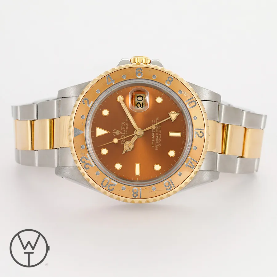 Rolex GMT-Master II 16713 40mm Yellow gold and Stainless steel Brown 3