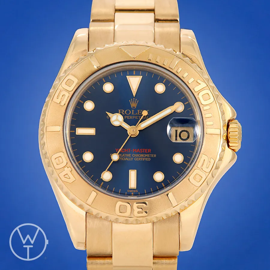 Rolex Yacht-Master 168628 35mm Yellow gold Blue