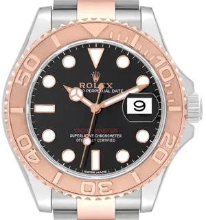 Rolex Yacht-Master 116621-0002 Rose gold and Stainless steel Black