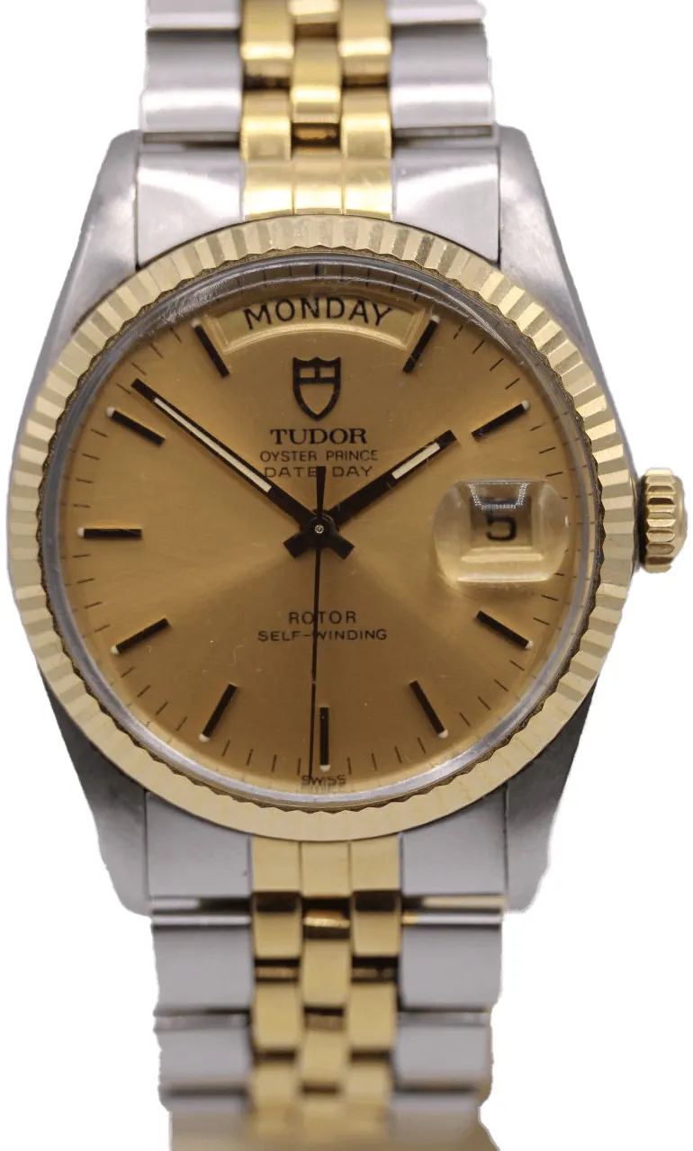 Tudor Prince Date 94613 36mm Yellow gold and stainless steel Champagne