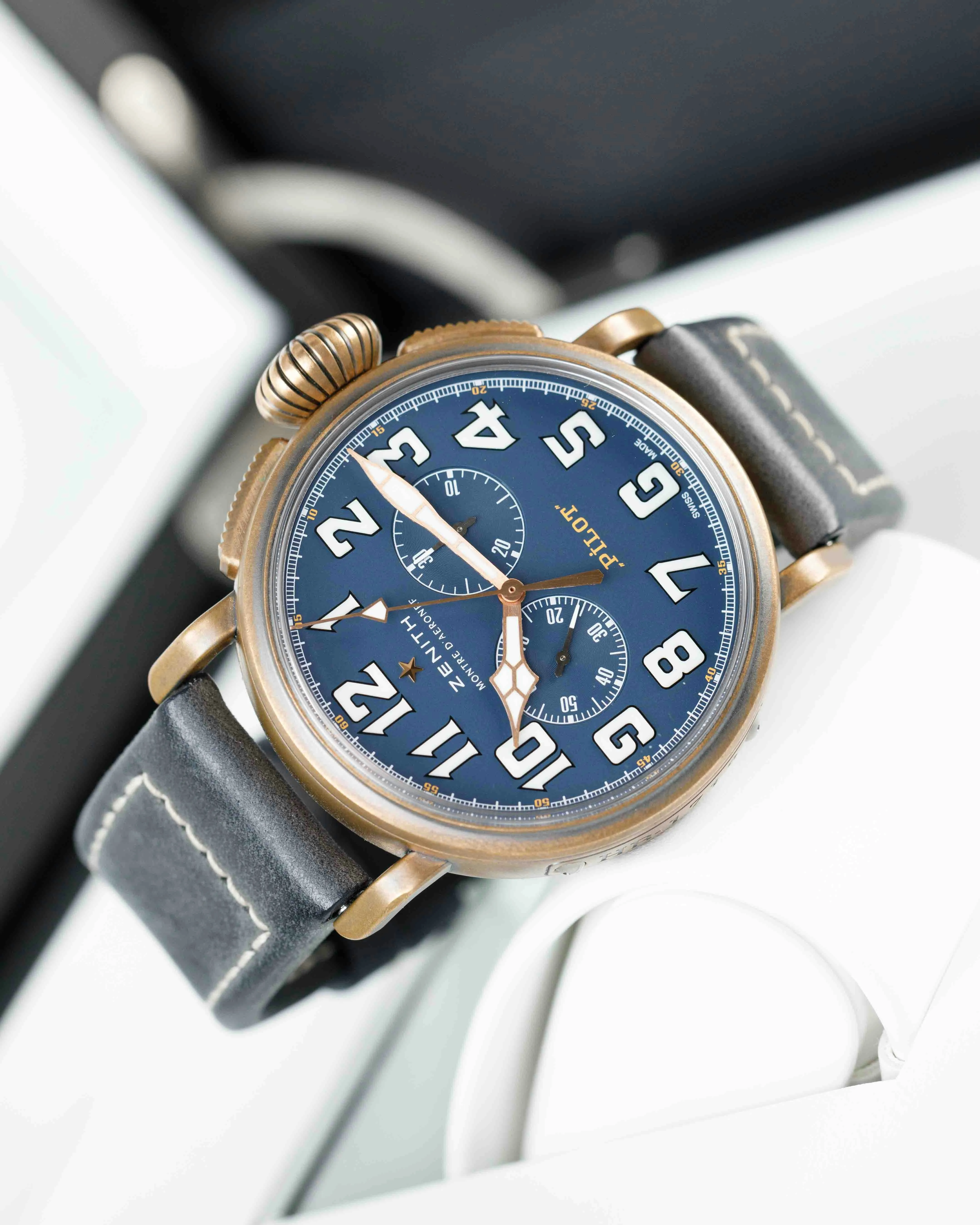 Zenith Pilot 29.2430.4069/57.C808 45mm Bronze Blue