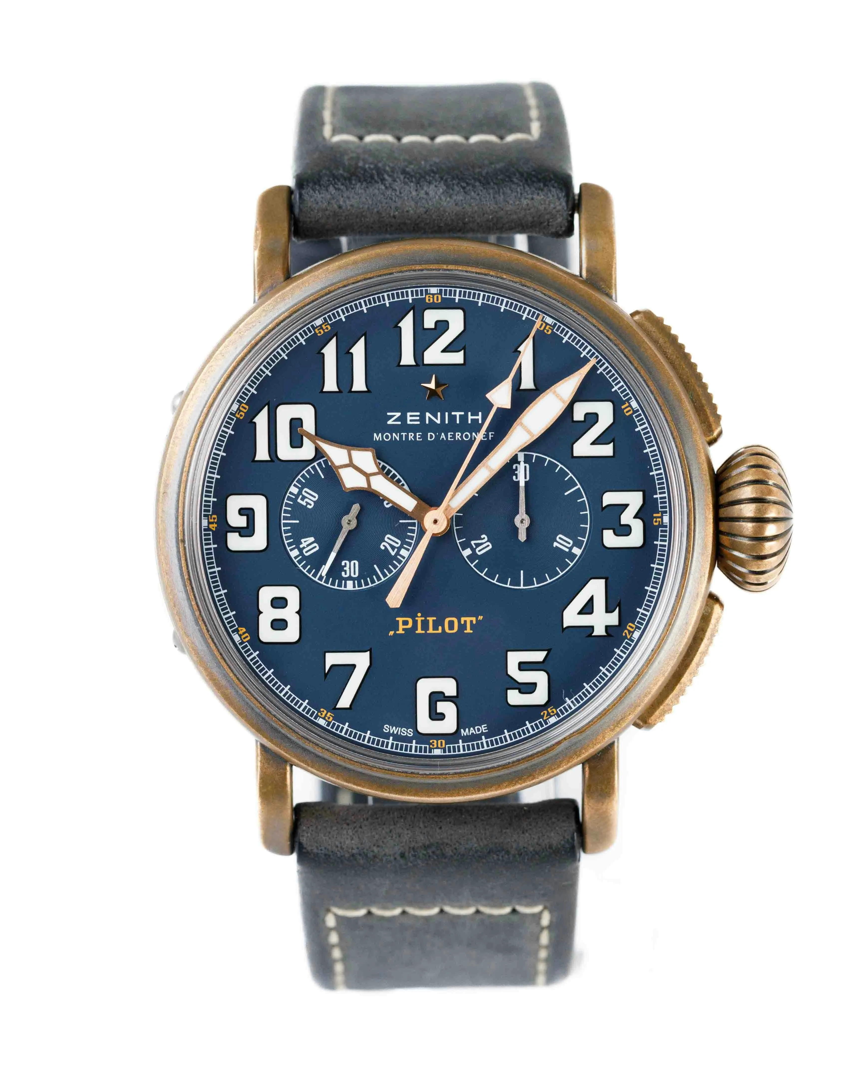 Zenith Pilot 29.2430.4069/57.C808 45mm Bronze Blue 2