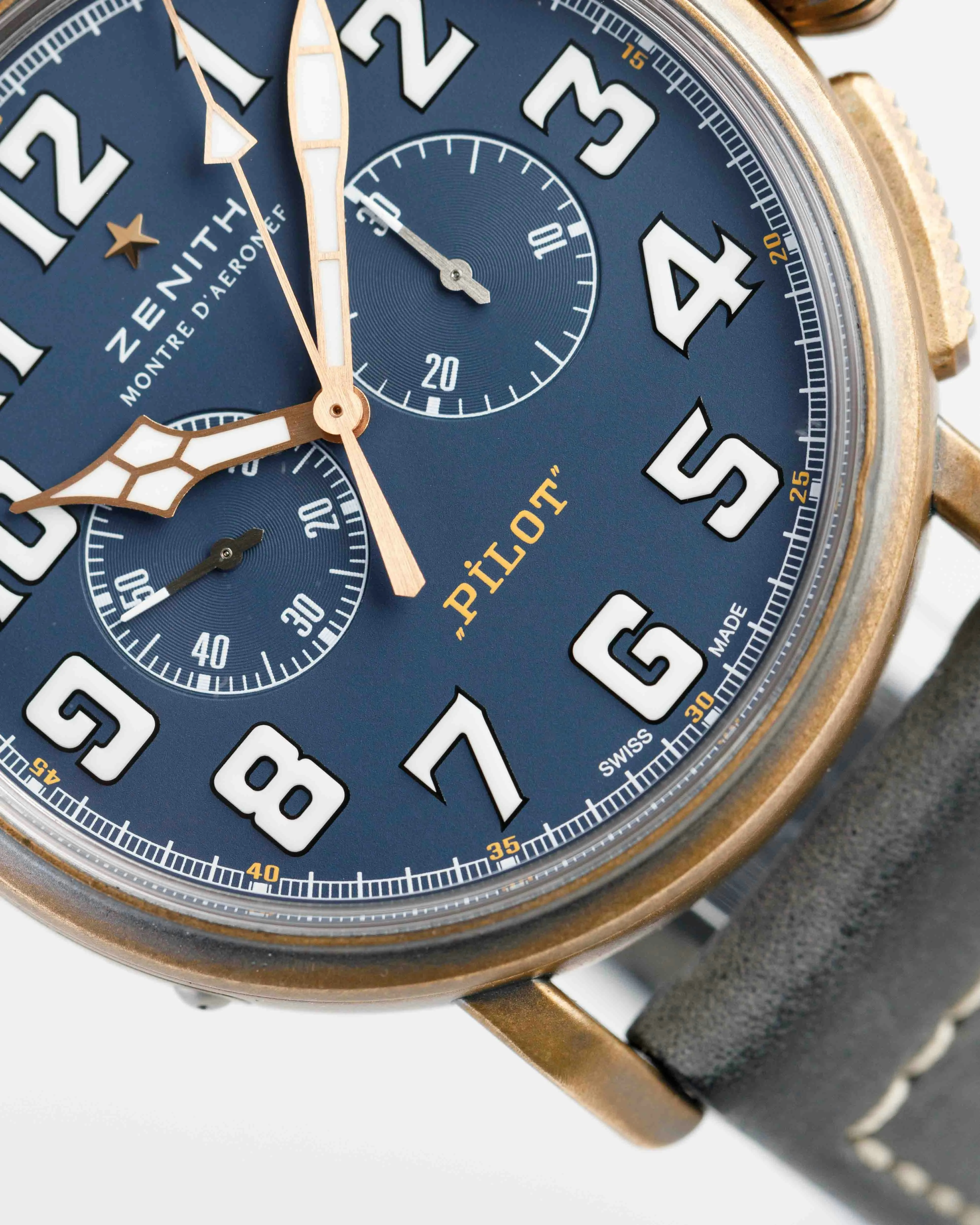 Zenith Pilot 29.2430.4069/57.C808 45mm Bronze Blue 4