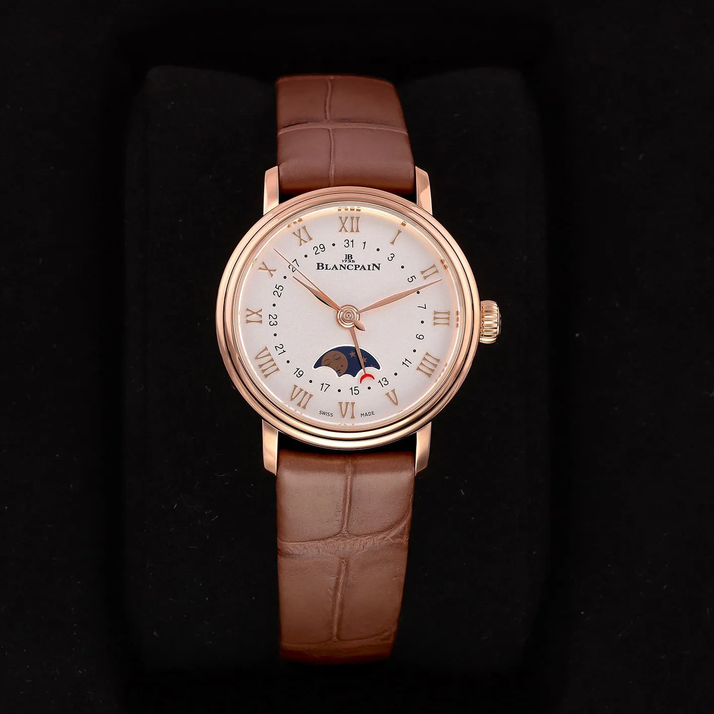 Blancpain Villeret 6106-3642-55A 29.2mm Rose gold White