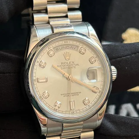 Rolex Day-Date 36 118206 36mm Platinum Silver 1