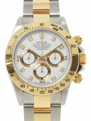 Rolex Daytona 16523G 38mm Yellow gold and Stainless steel White