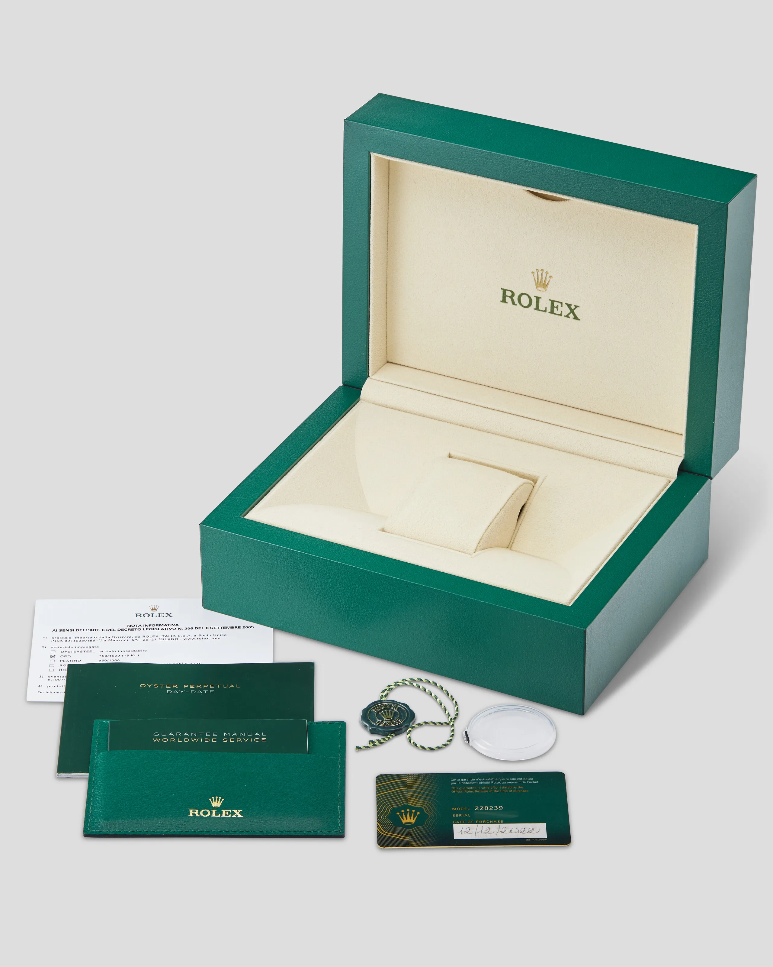 Rolex Day-Date 40 228239 40mm White gold Green 3