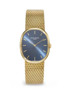 Patek Philippe Ellipse 3748/1 Yellow gold Silvered blue