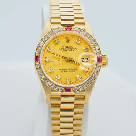 Rolex Lady-Datejust 69068 26mm Yellow gold Champagne