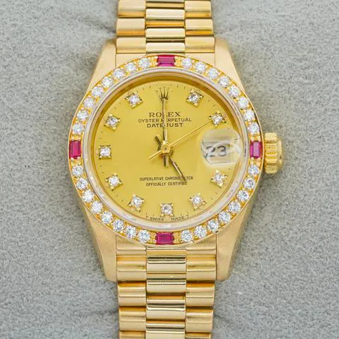 Rolex Lady-Datejust 69068 26mm Yellow gold Champagne 3