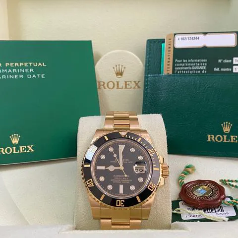 Rolex Submariner 116618LN 40mm Yellow gold Black