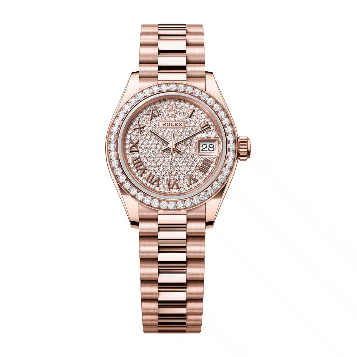 Rolex Lady-Datejust 279135RBR-0021 28mm Everose gold Silver