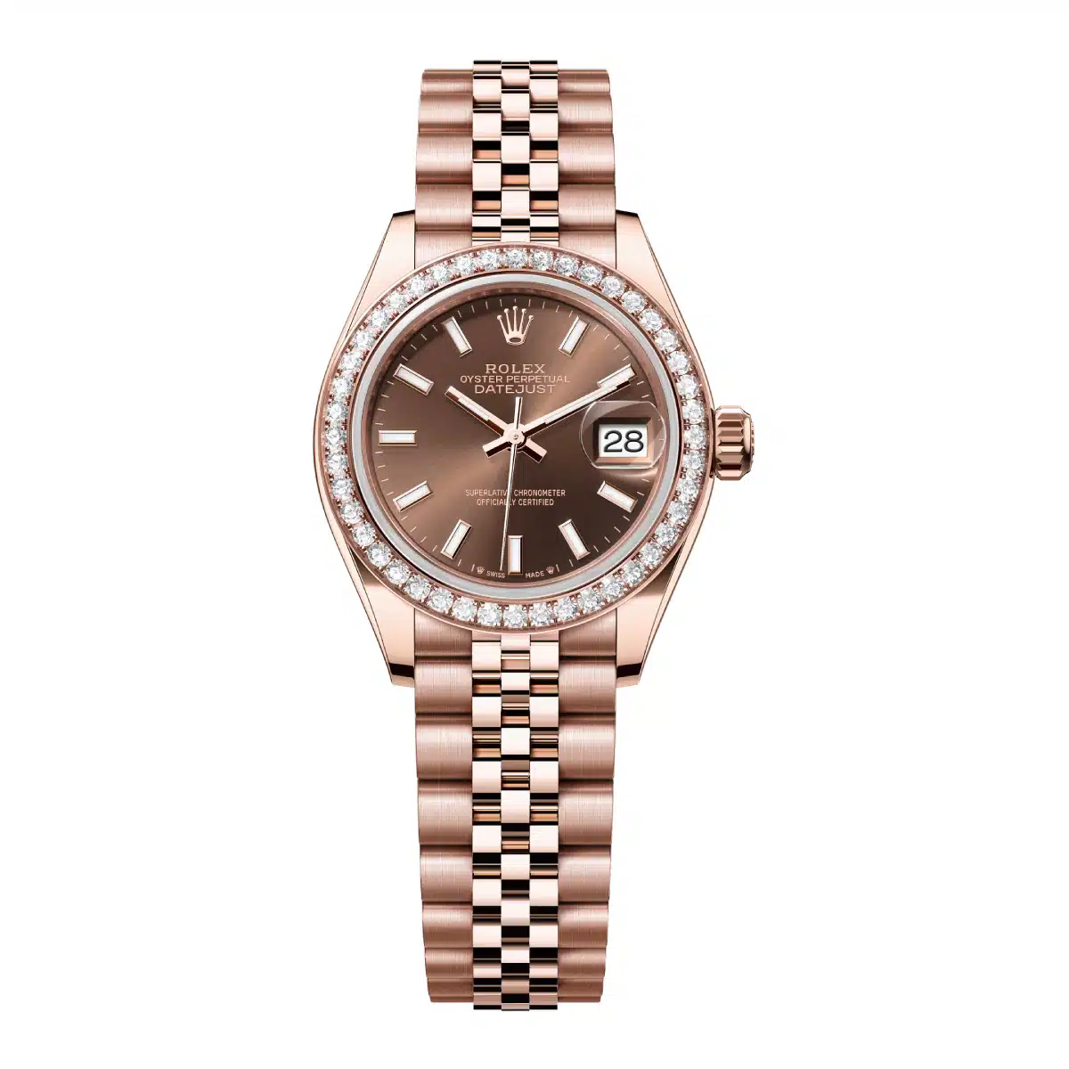 Rolex Lady-Datejust 279135RBR-0008 28mm Everose gold Brown