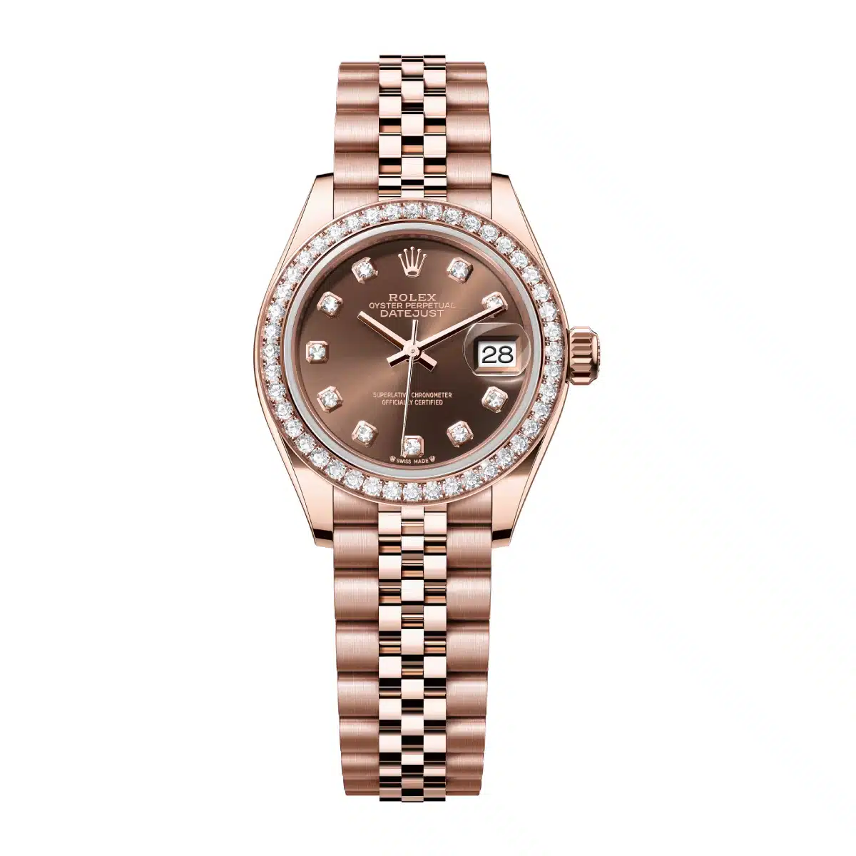 Rolex Lady-Datejust 279135RBR-0018 28mm Everose gold Brown