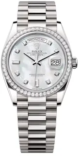 Rolex Day-Date 128349RBR-0004 White gold White