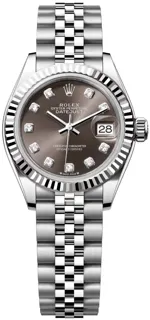 Rolex Lady-Datejust 279174-0015 28mm White gold and Stainless steel Dark grey set with diamonds