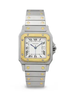 Cartier Santos Galbée 2961 Yellow gold and Stainless steel White