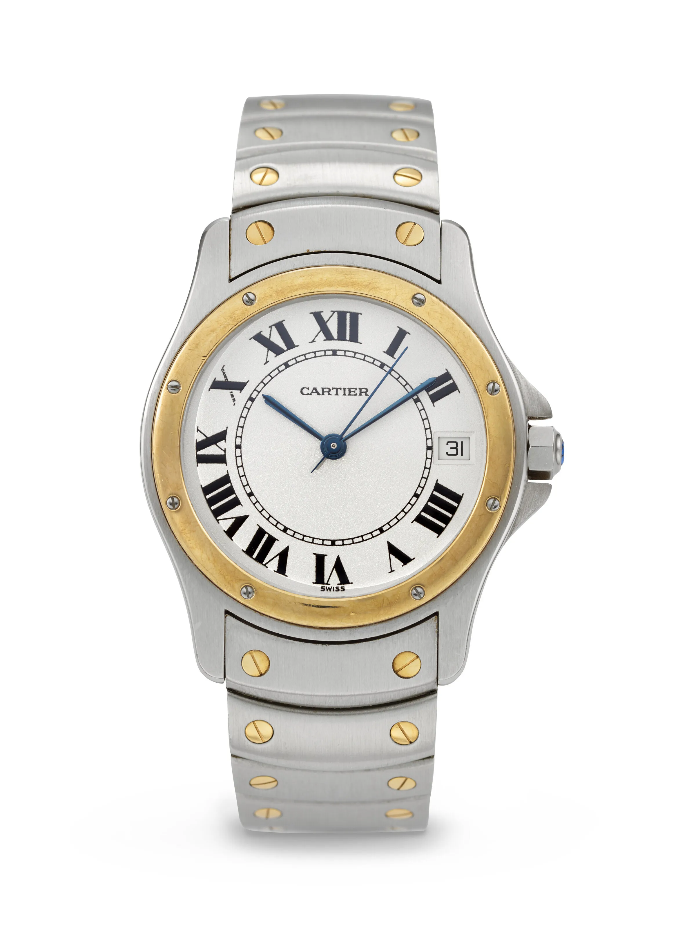 Cartier Santos Ronde 1910 33.5mm Yellow gold and Stainless steel White