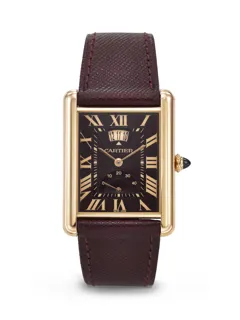 Cartier Tank W1560002 Rose gold Burgundy