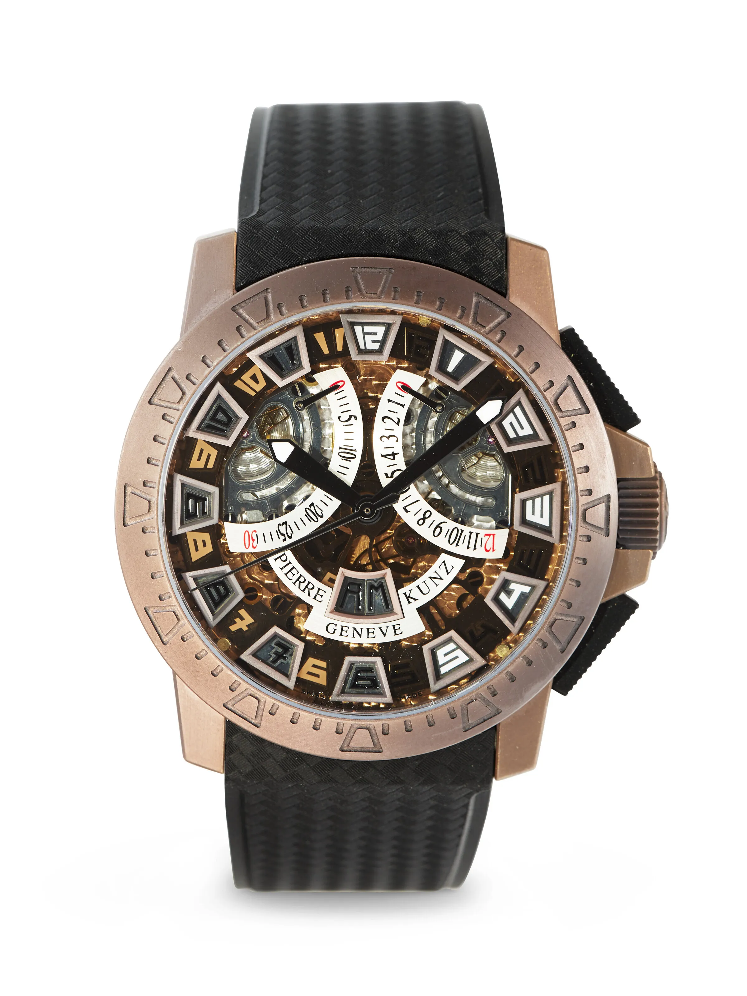 Pierre Kunz Spirit of Challenge G403 Sport 45mm Bronze and Titanium Semi-skeletonized