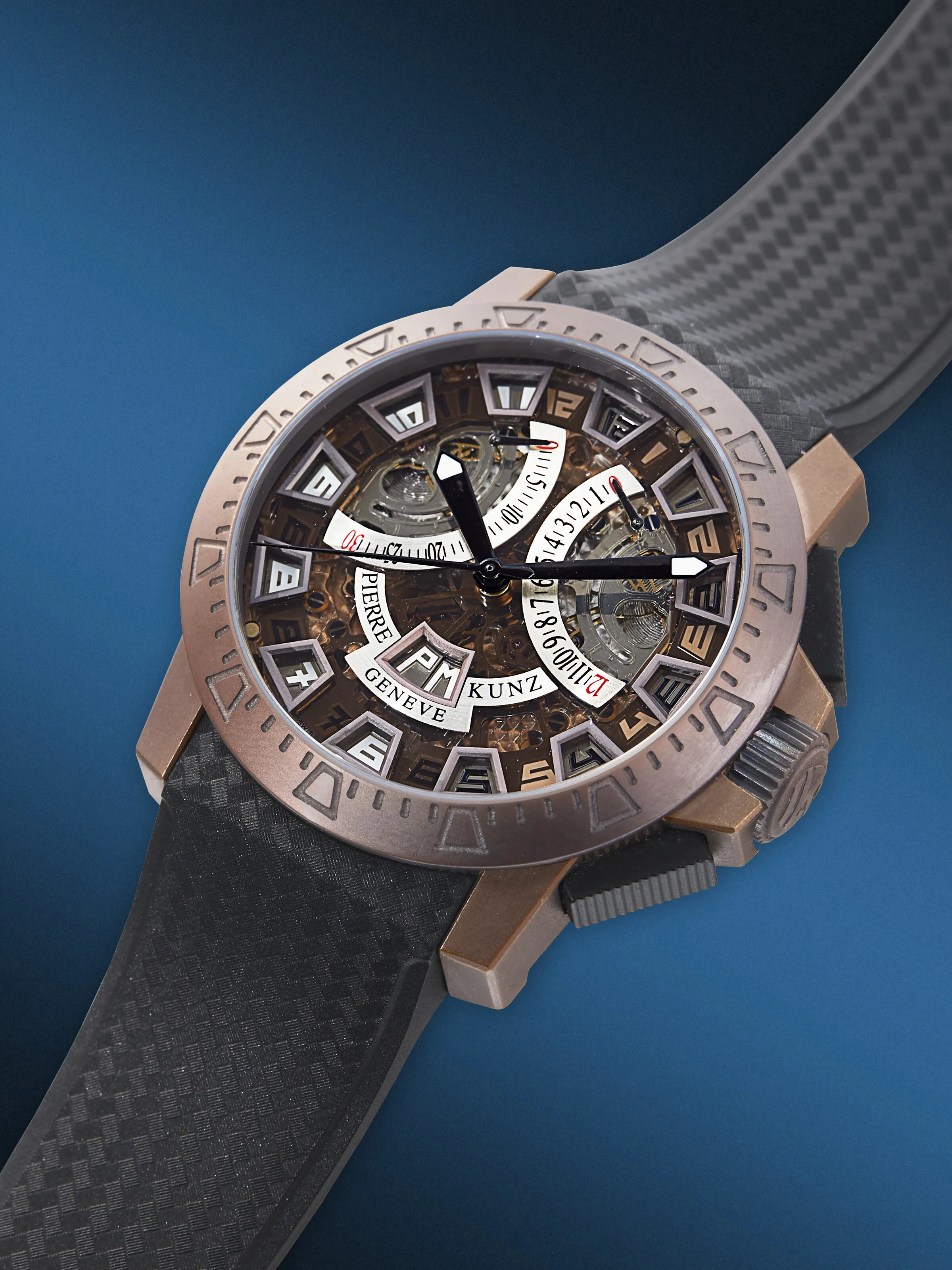 Pierre Kunz Spirit of Challenge G403 Sport 45mm Bronze and Titanium Semi-skeletonized 1