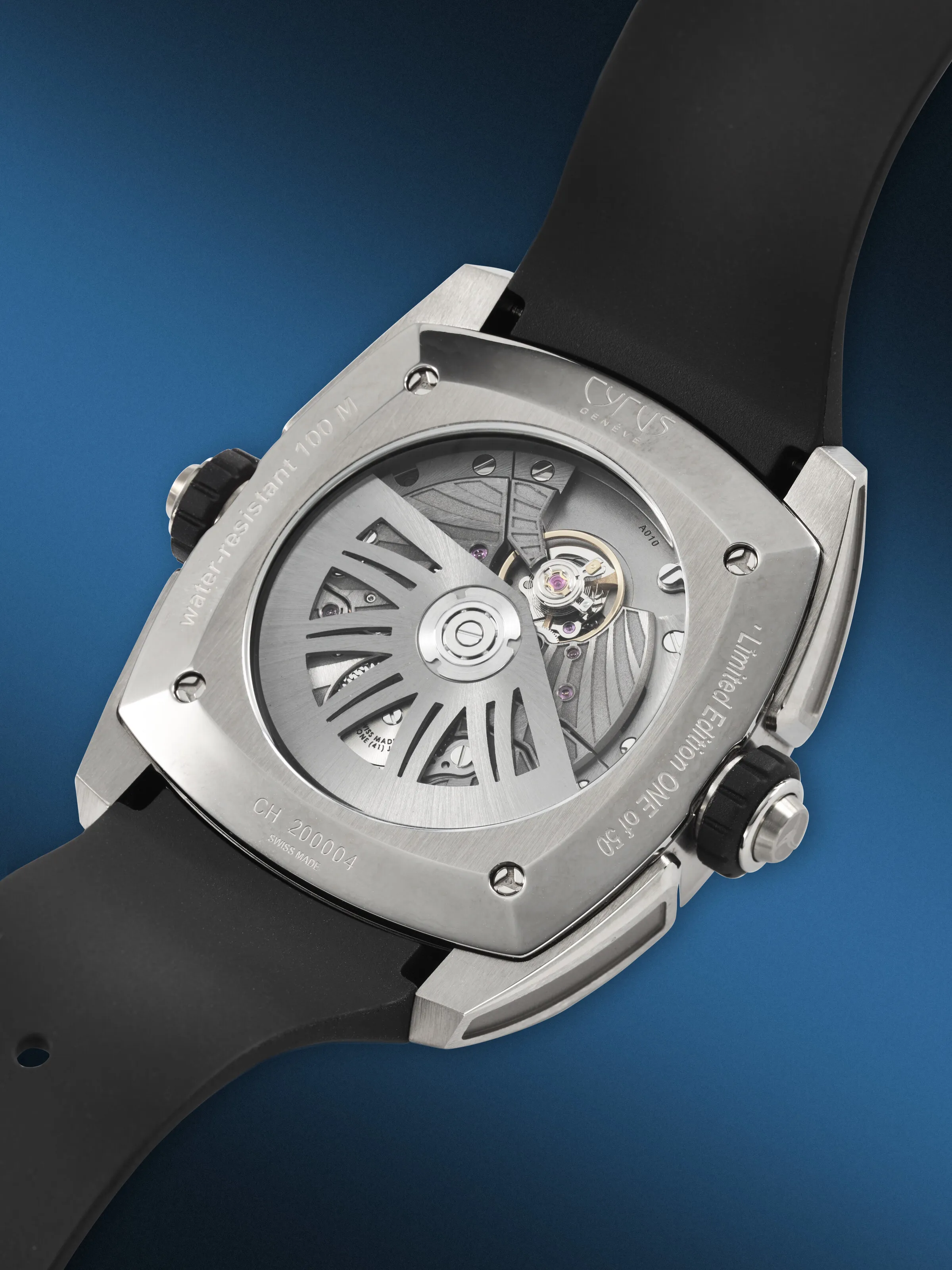 Cyrus Klepcys Retrograde 539.507.TT.A 49mm Titanium Semi-skeletonized 2