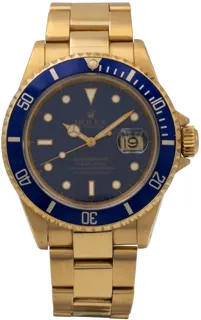 Rolex Submariner 16618 40mm Yellow gold