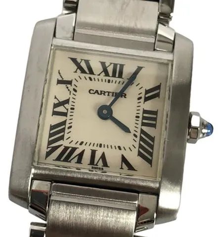 Cartier Tank Française W51008Q3 20mm Stainless steel White