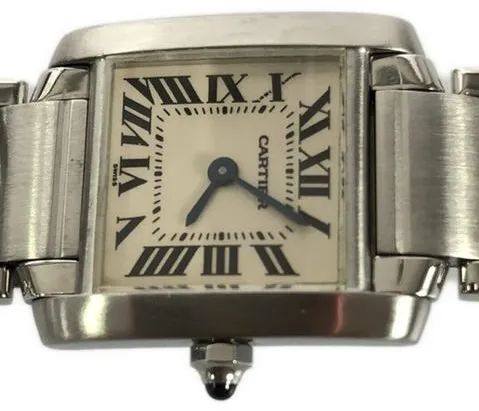 Cartier Tank Française W51008Q3 20mm Stainless steel White 4