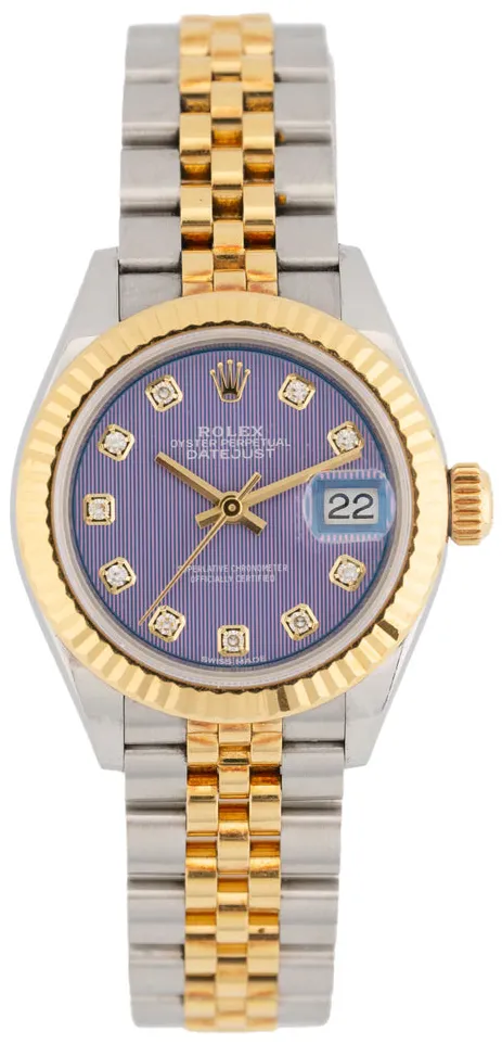 Rolex Lady-Datejust 279173G 28mm Yellow gold and Stainless steel Purple