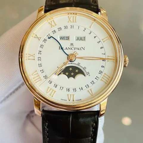 Blancpain Villeret Quantième Complet 6654-3642 40mm Rose gold White 1