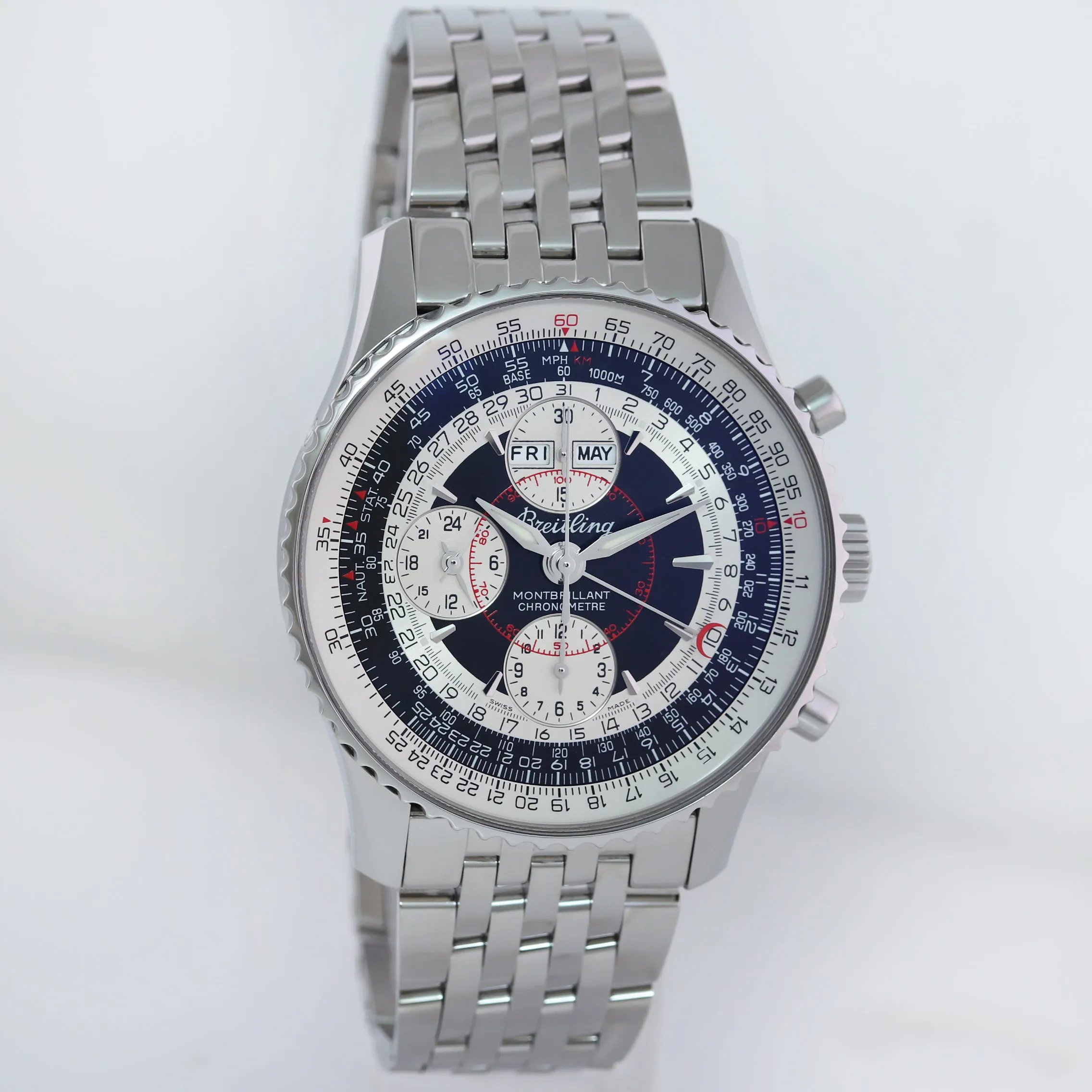 Breitling Montbrillant A21330 43mm Stainless steel Black and white 2