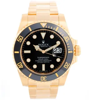 Rolex Submariner 116618LN-0001 Yellow gold Black