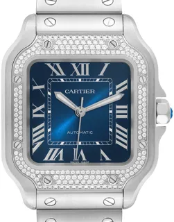 Cartier Santos de Cartier W4SA0006 Stainless steel Blue