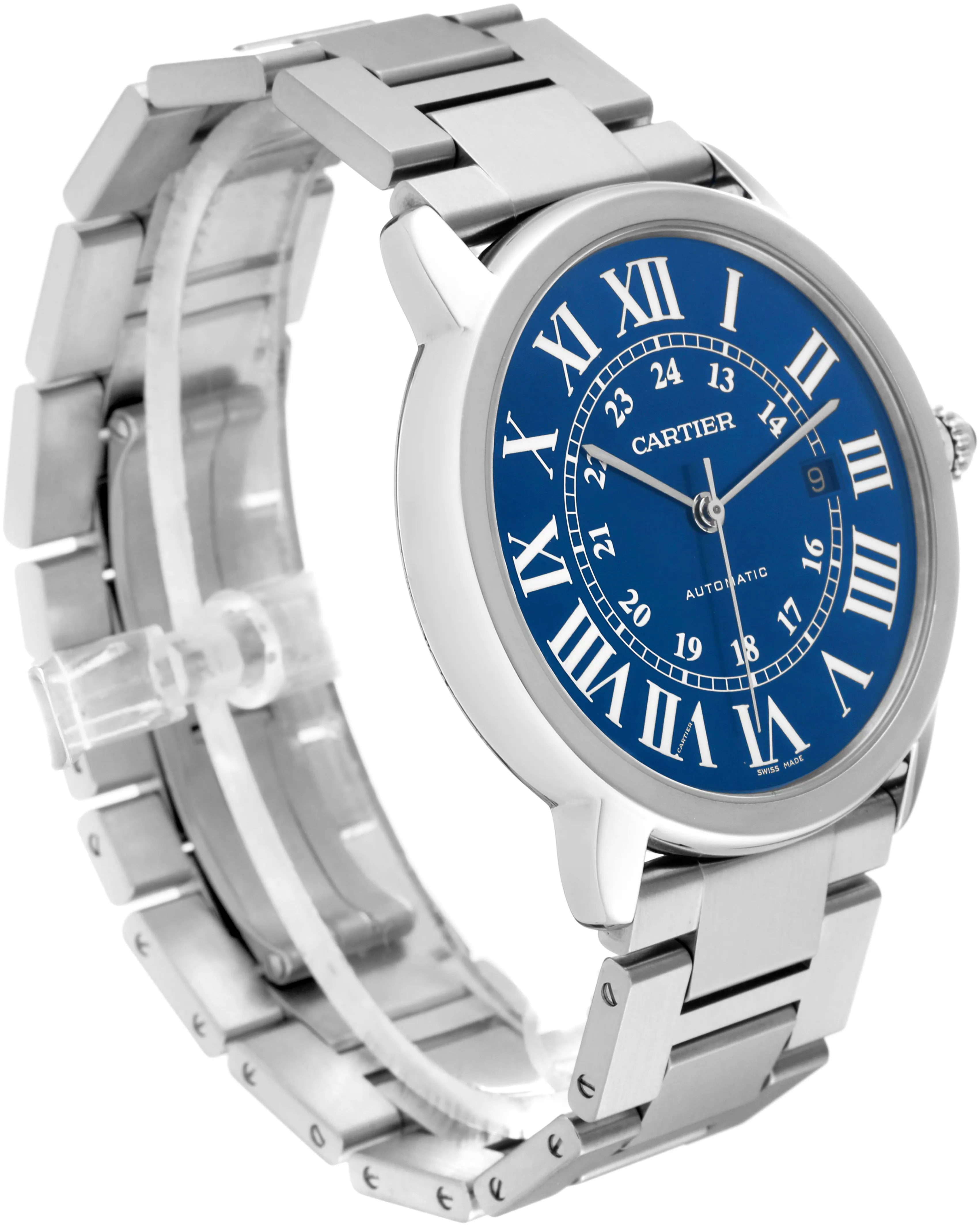 Cartier Ronde Solo WSRN0023 42mm Stainless steel Blue 2