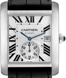 Cartier Tank W5330003 Stainless steel silver