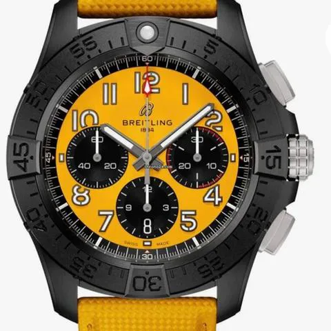 Breitling Avenger SB0147101I1X1 44mm Black ceramic Yellow