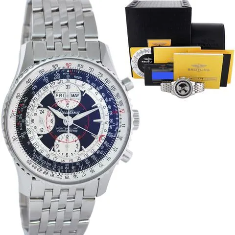 Breitling Montbrillant Datora A21330 43mm Stainless steel Black and white