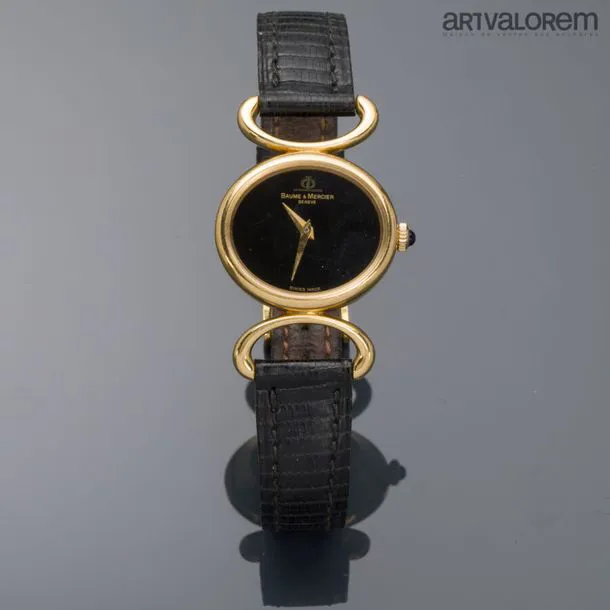 Baume & Mercier 989211 22mm Yellow gold Black